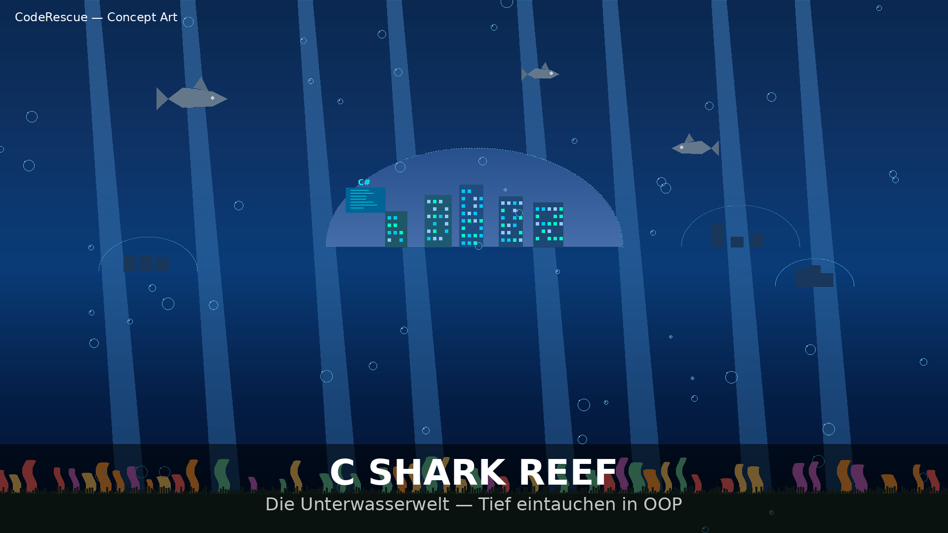 W3 · C Shark Reef · C# — die Unterwasserwelt, tief eintauchen in OOP